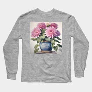 Pink Flowers Long Sleeve T-Shirt